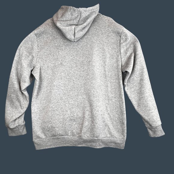 Gray Hoodie XL USA Flag Drawstring Hood Kangaroo Pocket Unbranded Fleece Lined - Picture 6 of 6